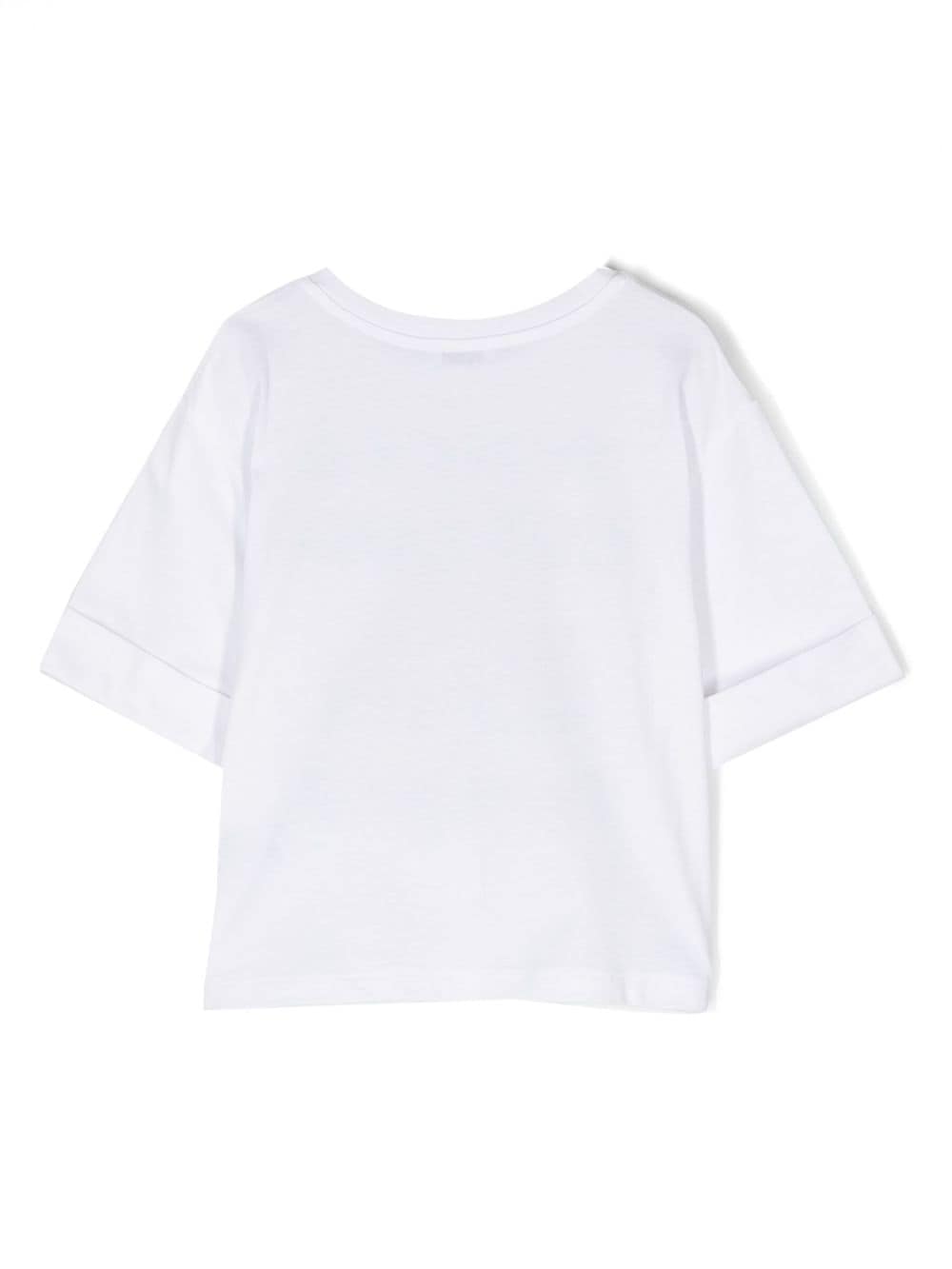 Dolce & Gabbana Kids Katoenen T-shirt met tekst Wit
