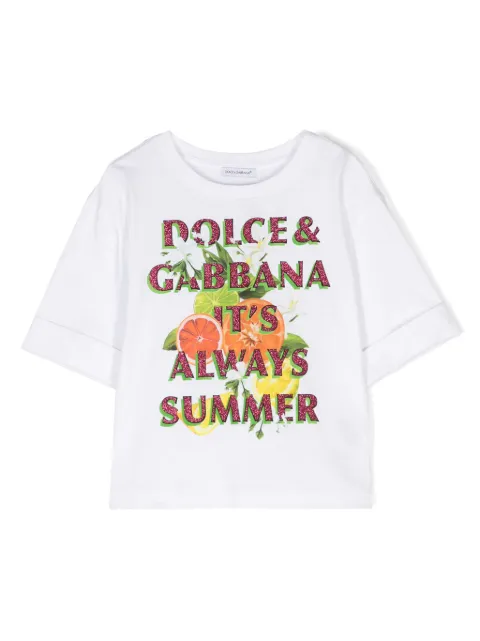 Dolce & Gabbana Kids logo-print cotton T-shirt