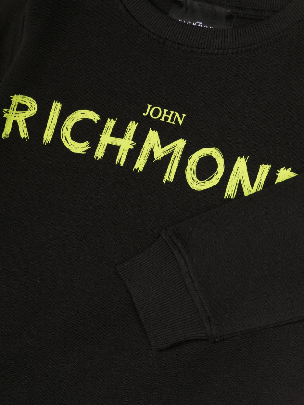 Shop John Richmond Junior Logo-print Cotton Sweatshirt In Black