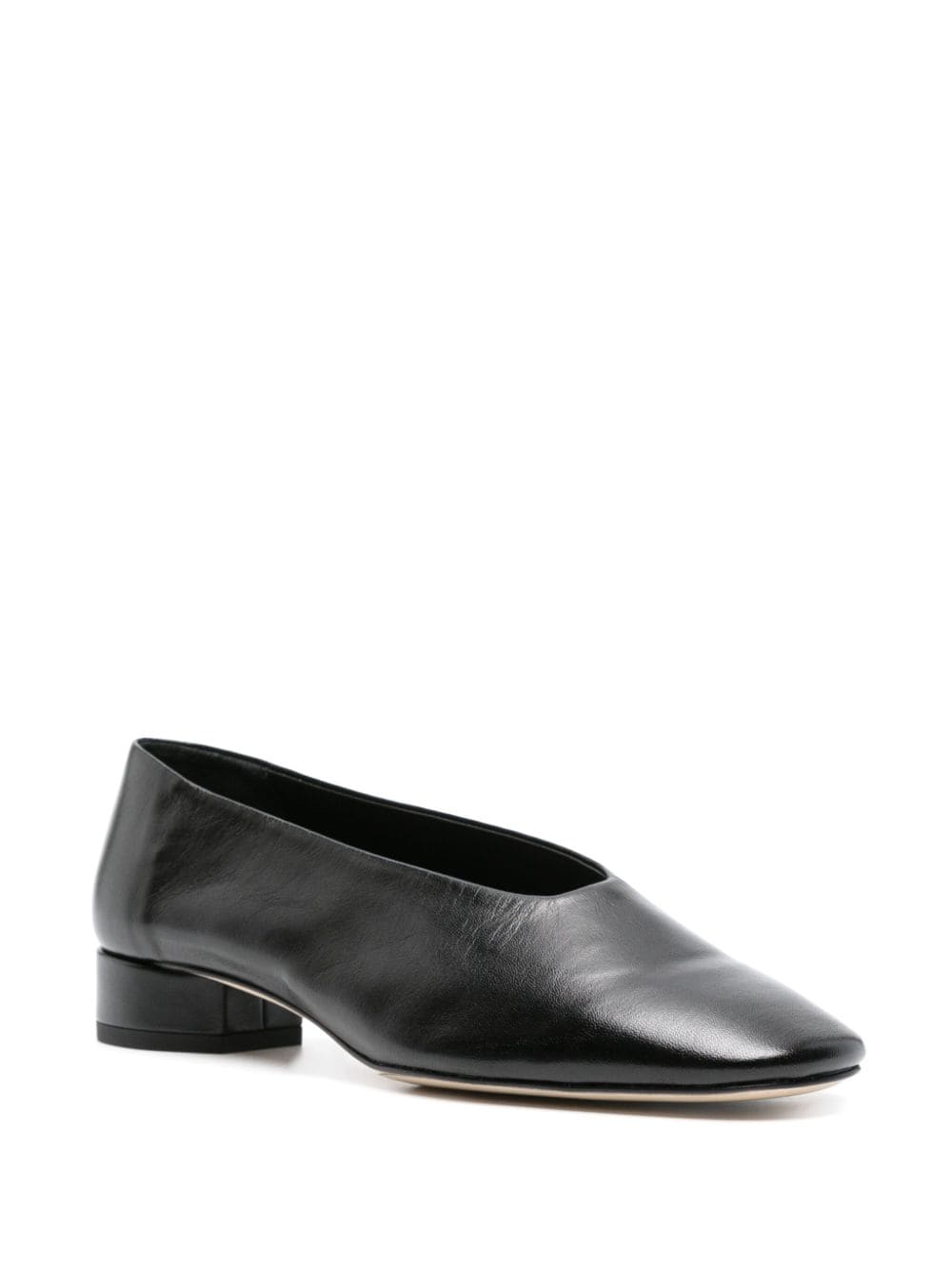 Shop Aeyde Delia 25mm Leather Pumps In 黑色