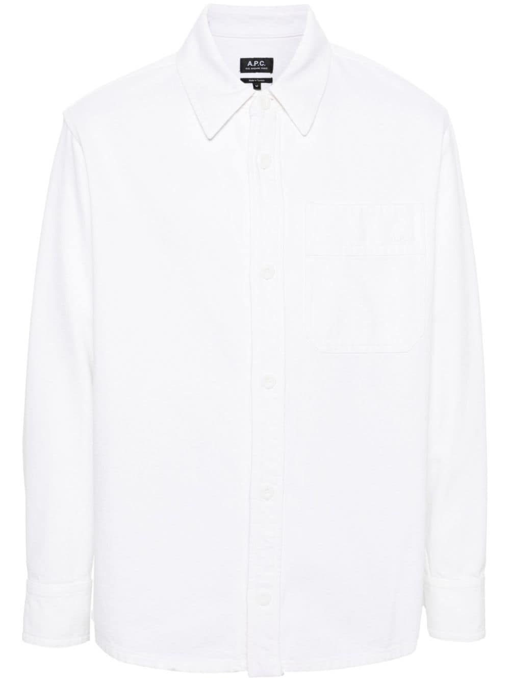 Apc A. P.c. Chest-pocket Cotton Shirt In White