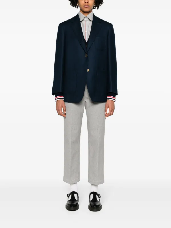 アウターその他 THOM BROWNE Woman Blazer Navy FBC010V00626 415 Thom Browne Ladies Navy Single-Breasted Blazer, Brand Size