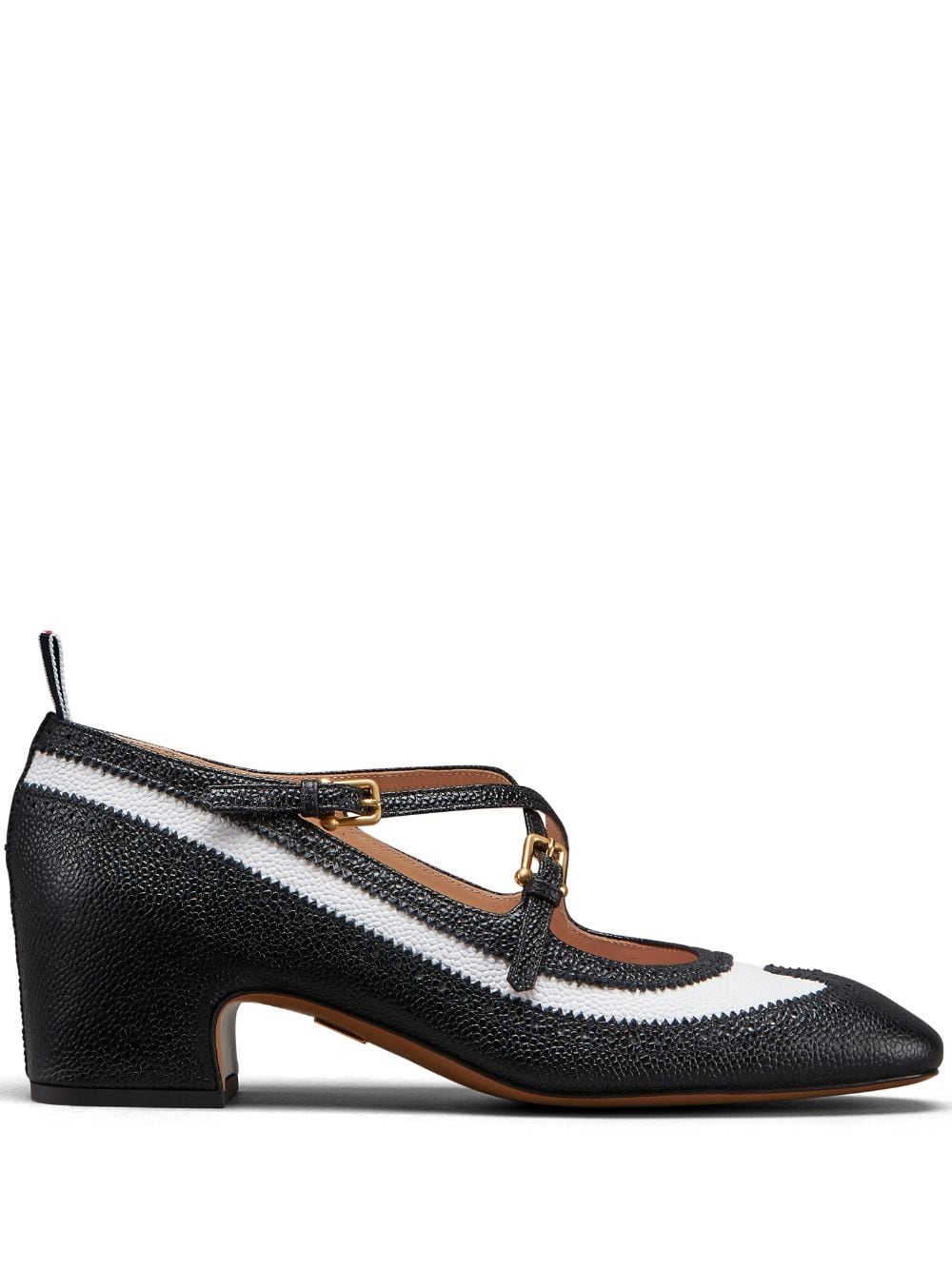 Thom Browne leather brogue pumps Black