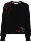 Thom Browne Hector-embroidered cotton sweatshirt - Blue