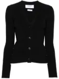 Thom Browne ribbed wool-blend cardigan - Black