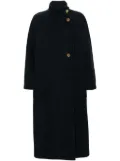 Thom Browne Harris-tweed funnel-neck coat - Blue