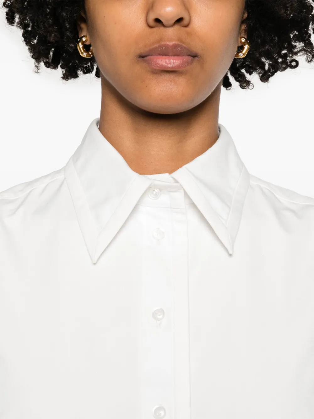Thom Browne Geplooide blousejurk met ceintuur Wit