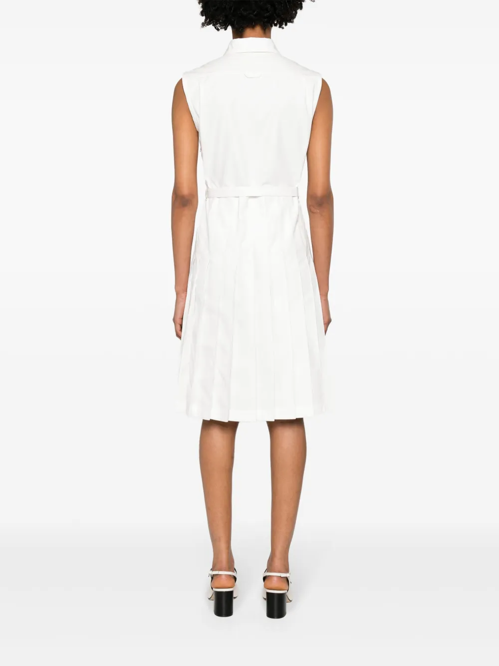 Thom Browne Geplooide blousejurk met ceintuur Wit