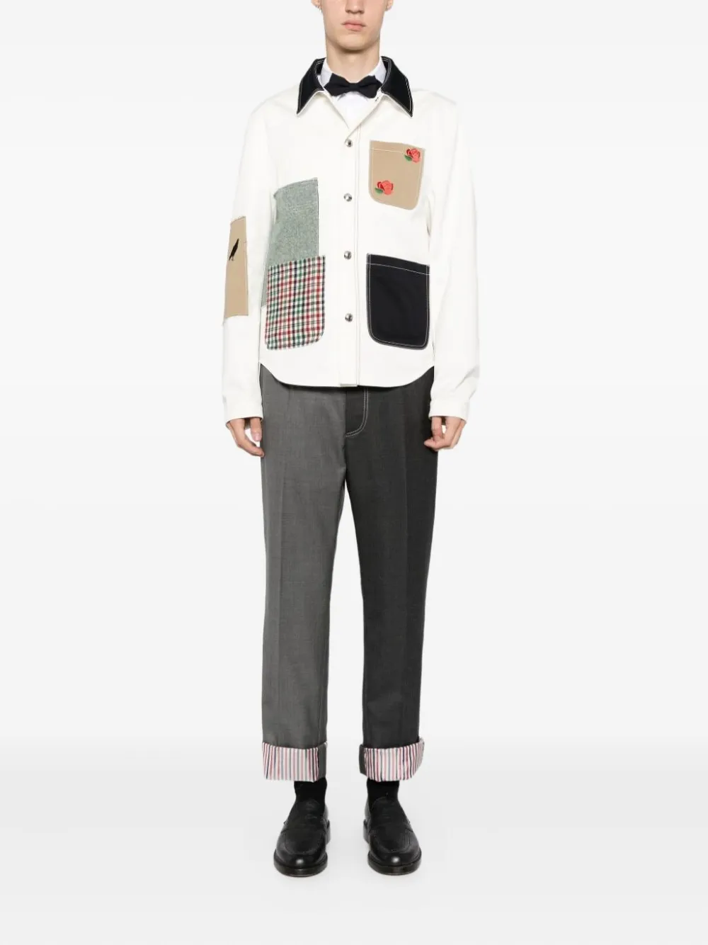 Thom Browne Zweifarbige Hose | Bundfaltenhosen | Image 2