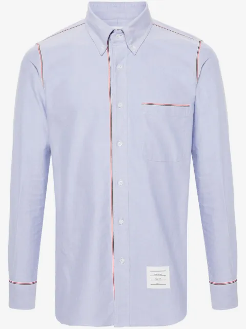 Thom Browne grosgrain-trim cotton shirt