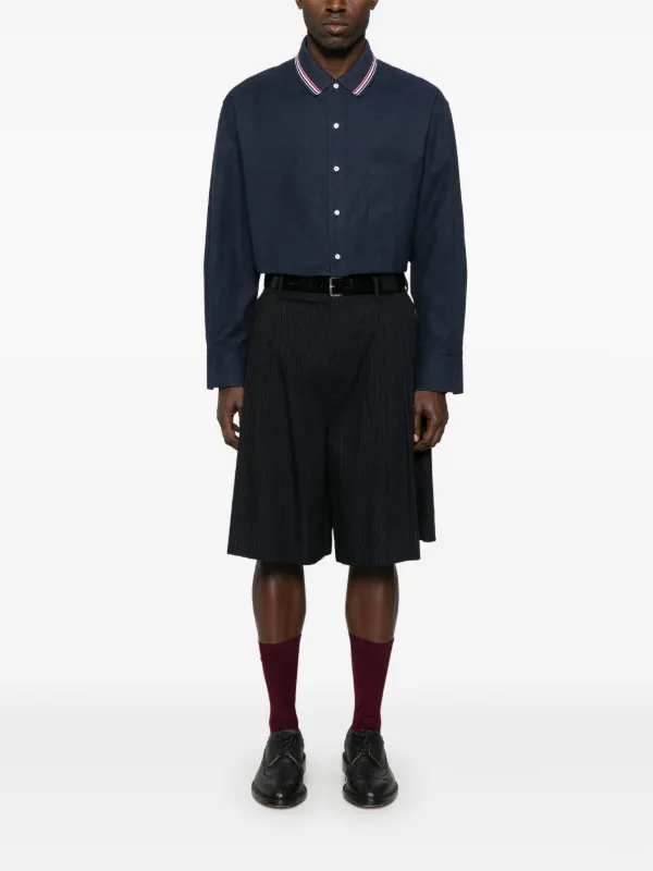 ★THOM BROWNE★リップストップ クリケット ストライプ パンツ Thom Browne RWBストライプ シャツ | ブルー | FARFETCH JP