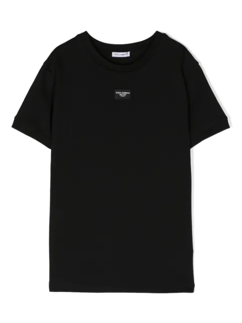 Dolce & Gabbana Kids playera con parche del logo