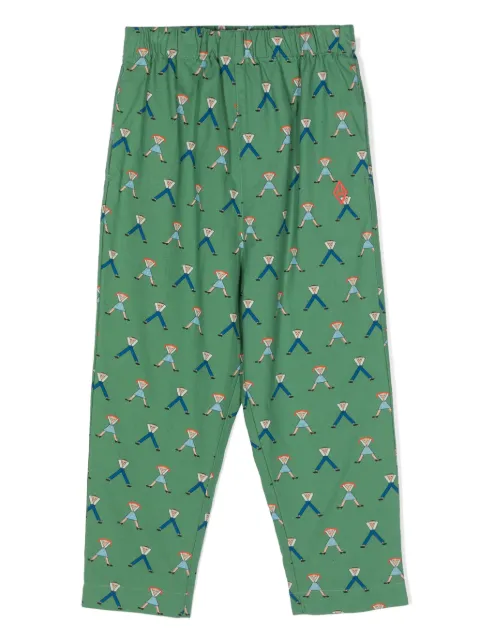The Animals Observatory Elephant graphic-print tapered trousers