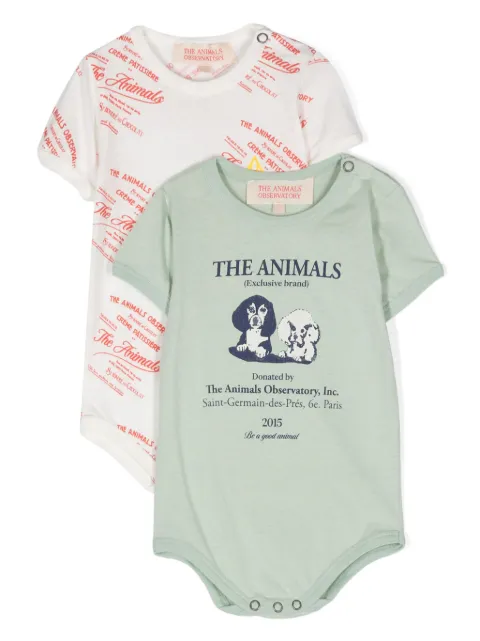 The Animals Observatory Chimpanzee organic cotton bodies (pack of two)
