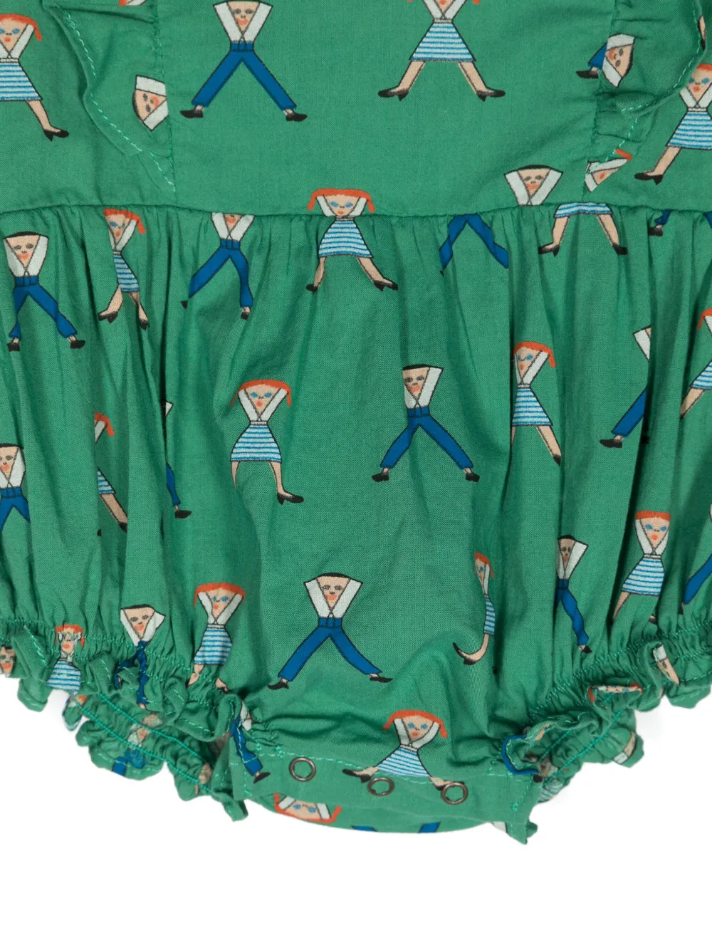 Shop The Animals Observatory Ruffled Printed Body In Green