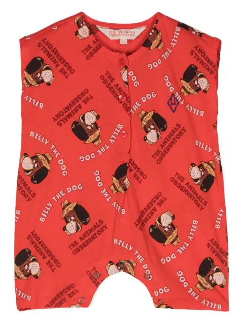 The Animals Observatory romper con estampado estilo ilustración de ganso