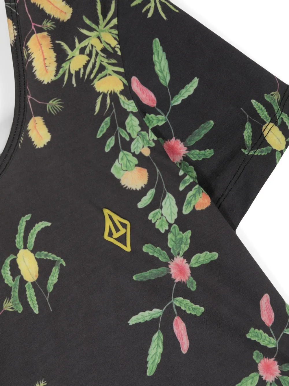 The Animals Observatory Crayfish Floral-print Blouse In 黑色