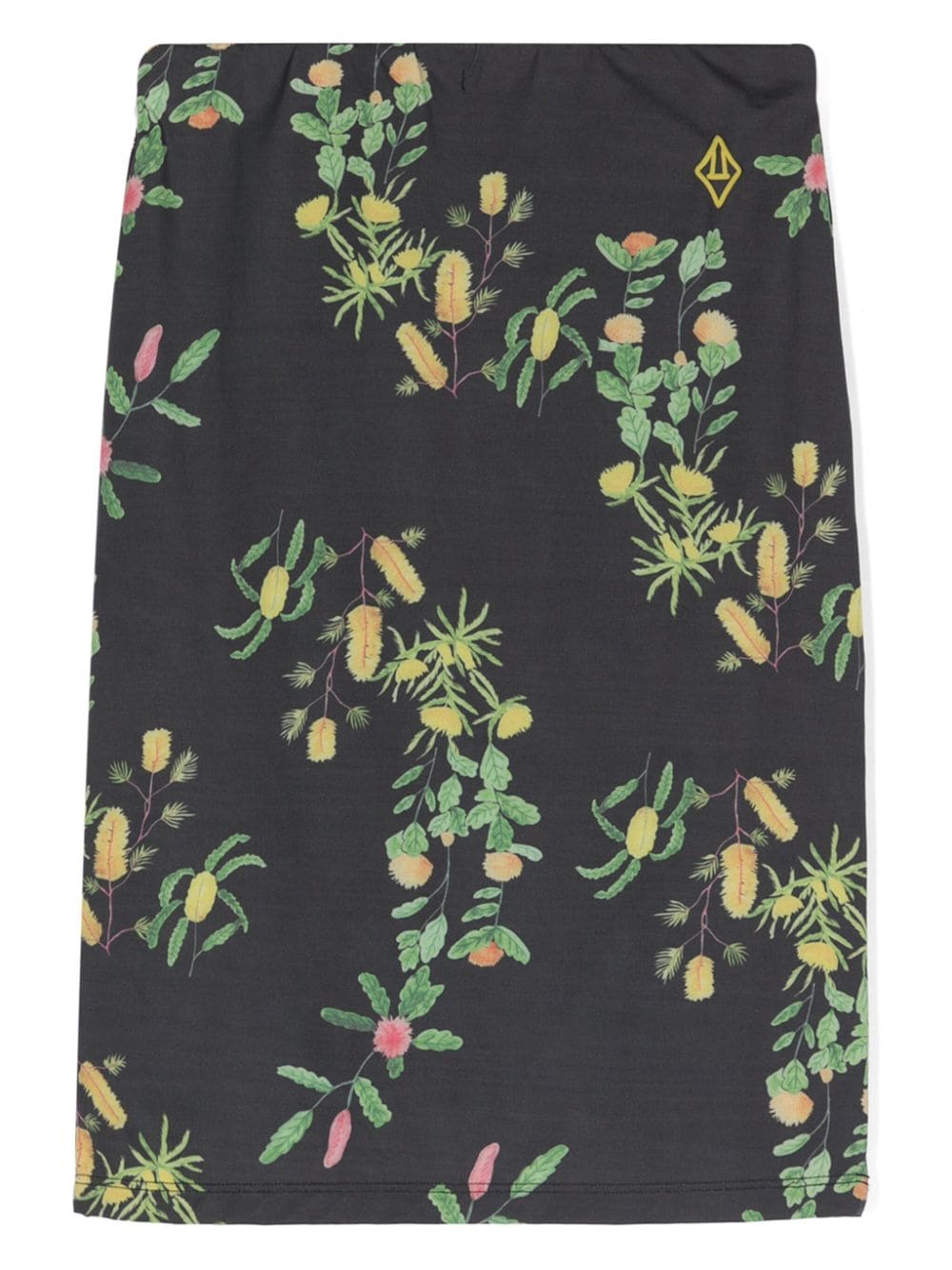 The Animals Observatory Kids' Anaconda Floral-print Skirt In Blue