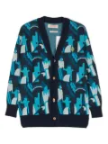 The Animals Observatory Racoon organic-cotton cardigan - Blue