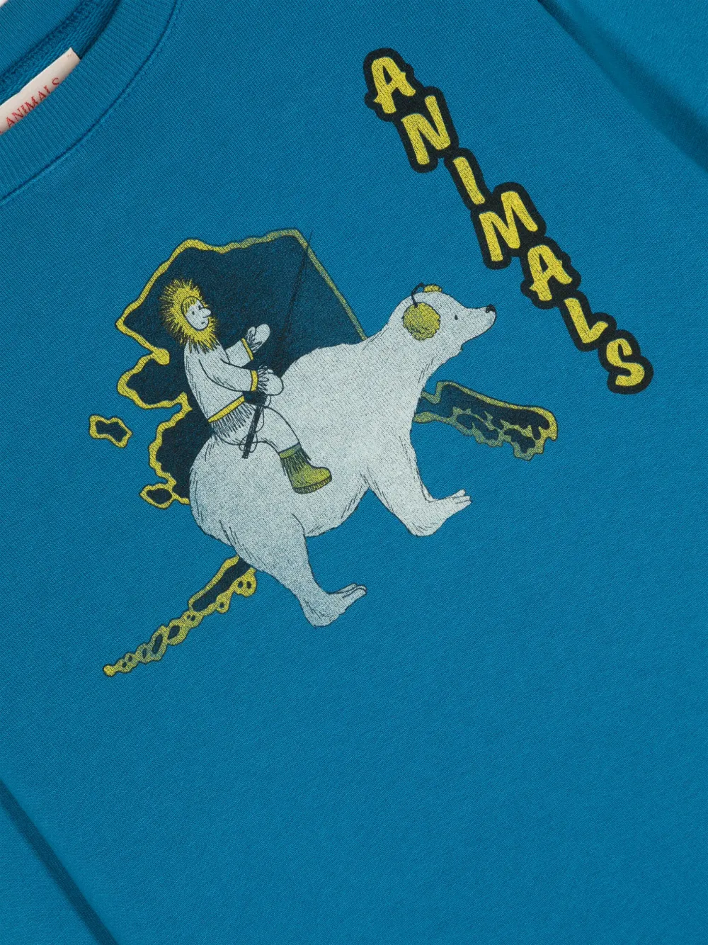 The Animals Observatory Jersey sweater met print Blauw