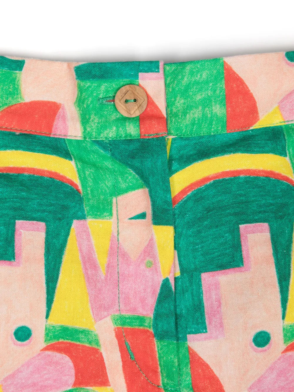 The Animals Observatory Shorts met geometrische print Groen