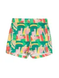 The Animals Observatory Pig geometric-print cotton shorts - Green