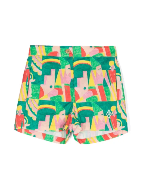 The Animals Observatory Pig geometric-print cotton shorts 