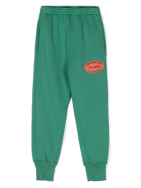 The Animals Observatory text-print cotton track pants