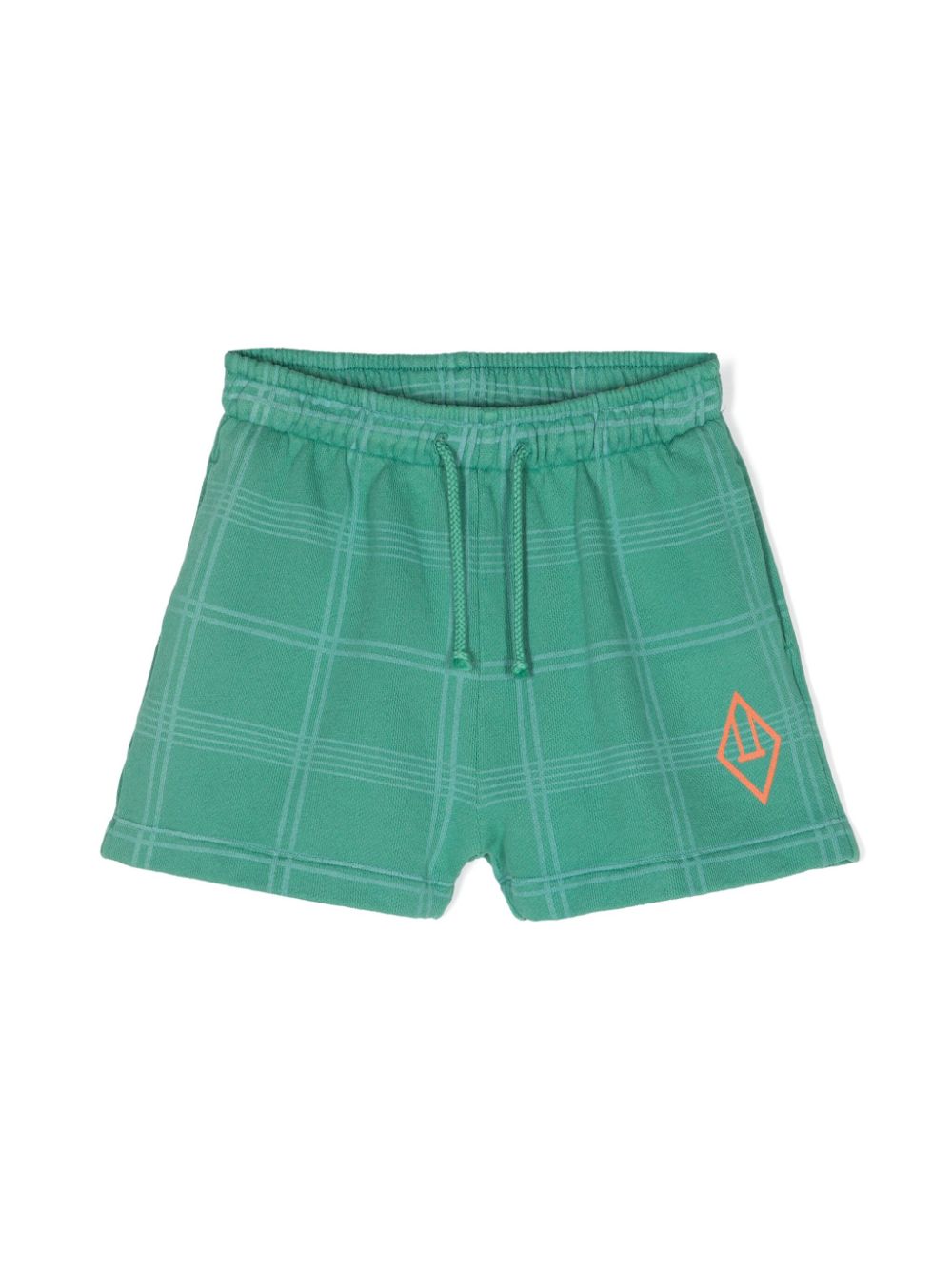 The Animals Observatory check-pattern cotton shorts - Green