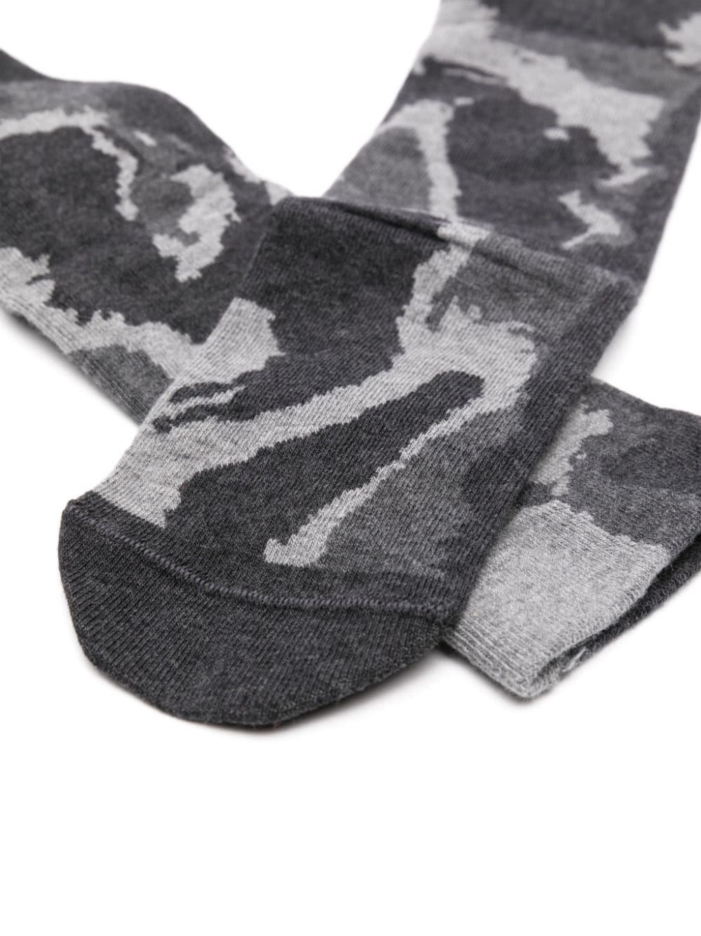CamperLab camouflage-pattern cotton blend socks - Zwart