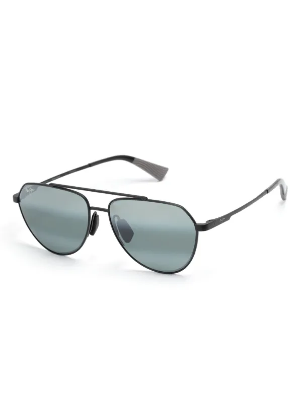 Maui Jim Waiwai パイロット サングラス | ブラック | FARFETCH JP