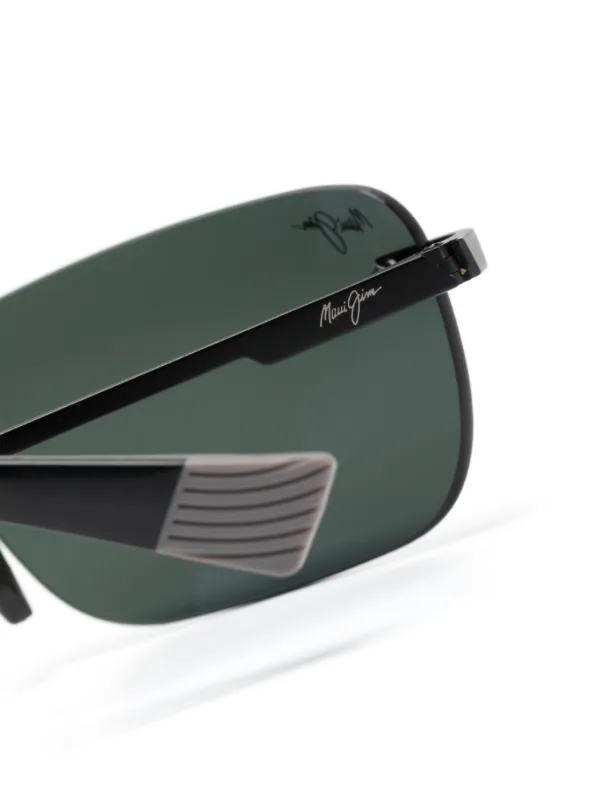 Maui Jim ブラック サングラス new - Maui Jim Ikaika MJ 281 02MR Matte Black Frame HCL