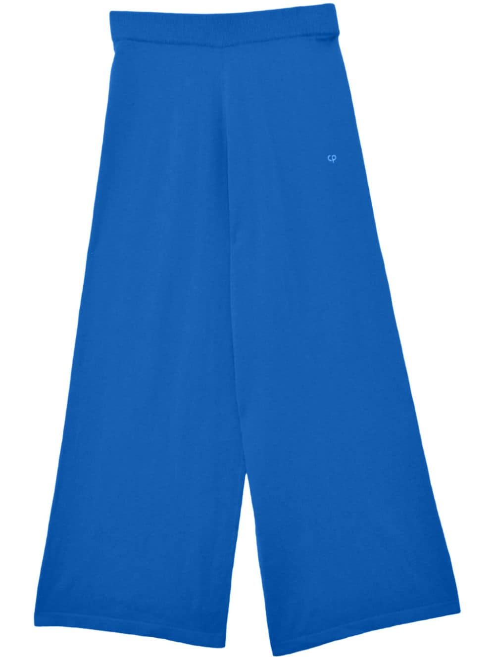 Chinti & Parker Cropped Wide-leg Track Pants In Blue