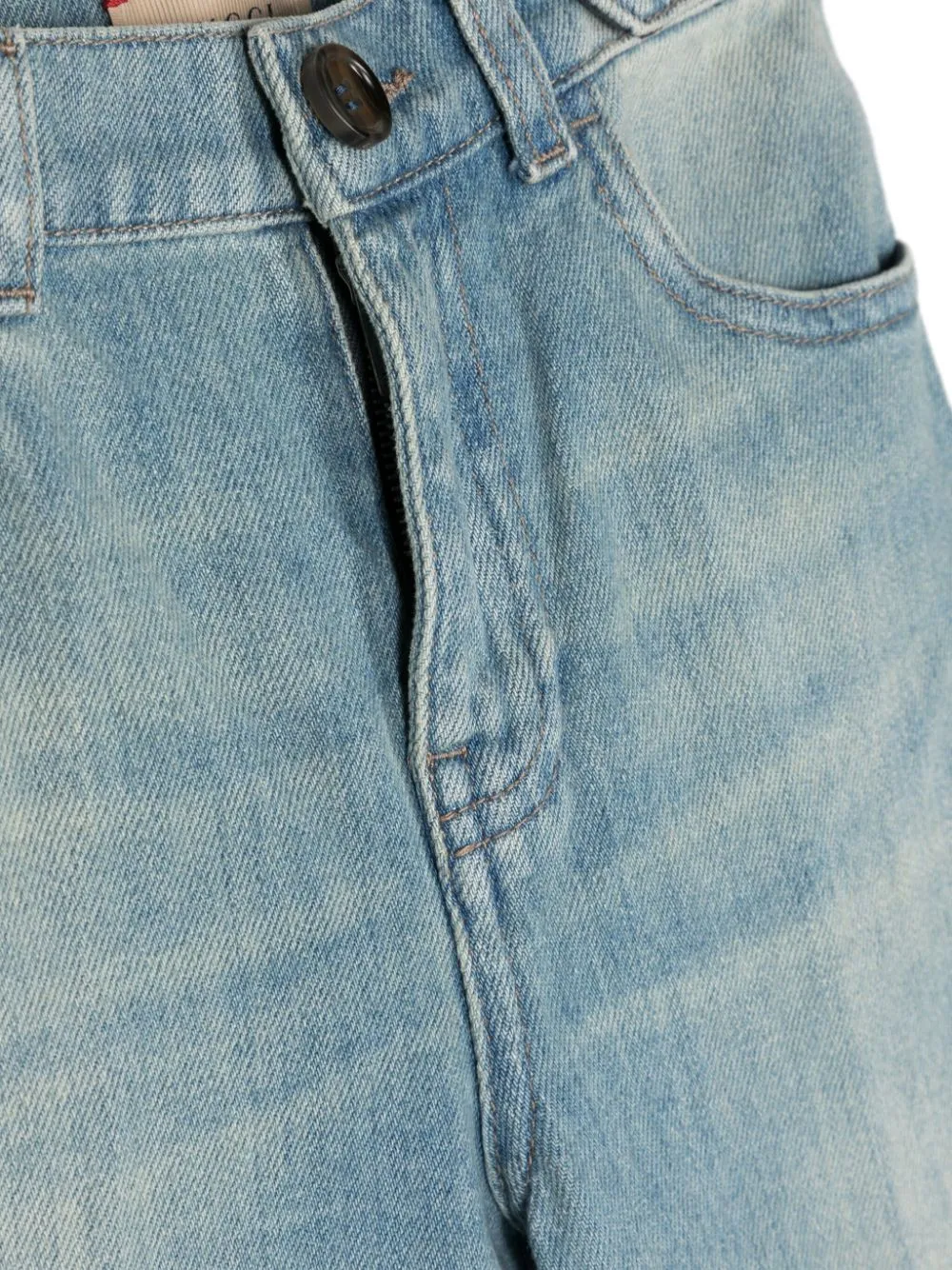  Gucci Kids Web-stripe Tapered Jeans - Blue 