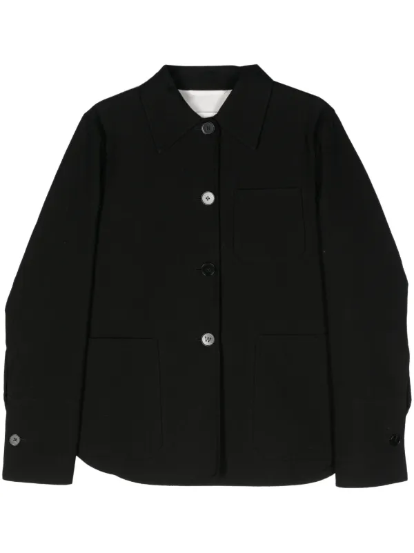 注目ショップ・ブランドのギフト Jil Sander ポイントカラー シャツジャケット | ブラック ジャケット・アウター