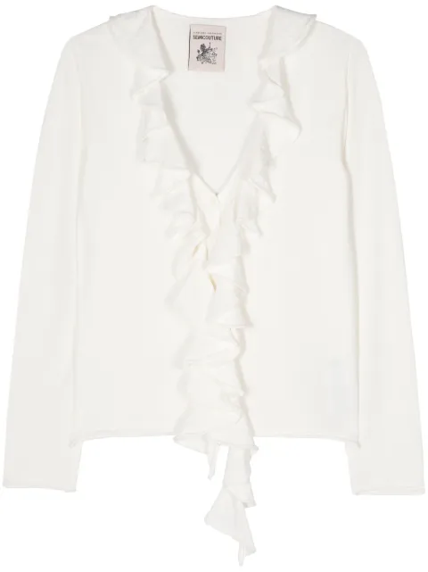 Semicouture Annalisa ruffle-detail cardigan