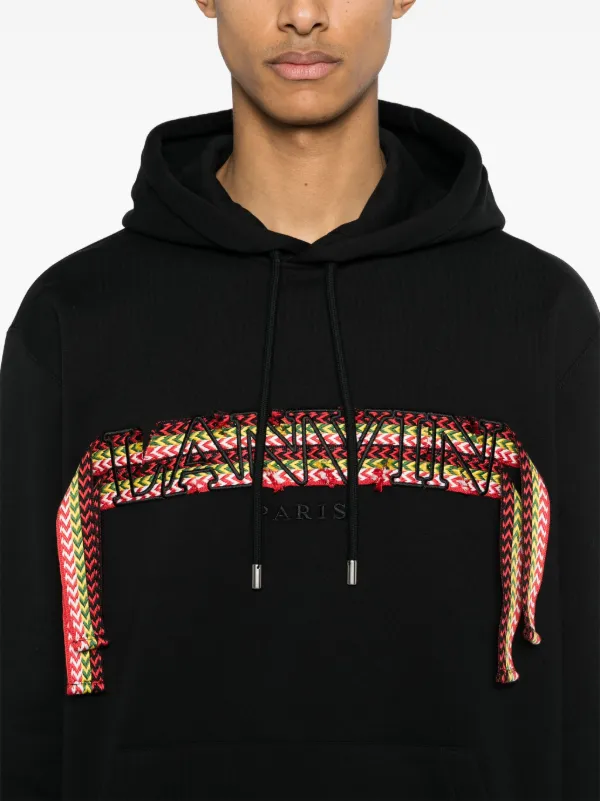 パーカー・フーディ Lanvin Black Cotton Tubular Curb Hoodie Lanvin Curb Cotton Hoodie | Black | FARFETCH