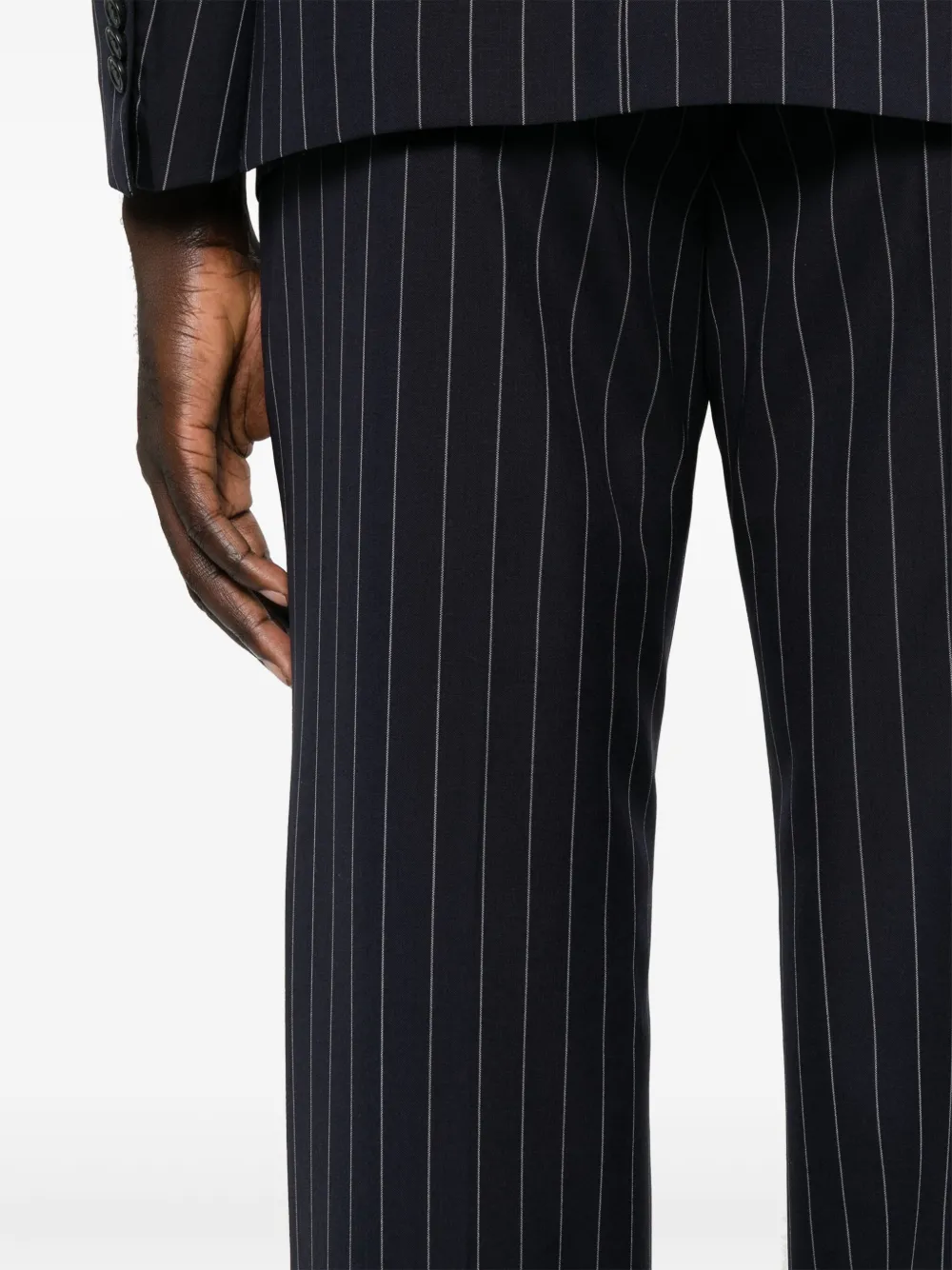Tagliatore Pinstriped double-breasted Suit | Blue | FARFETCH