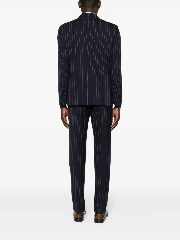 スーツ TAGLIATORE Tagliatore Pinstriped single-breasted Suit | Blue | FARFETCH
