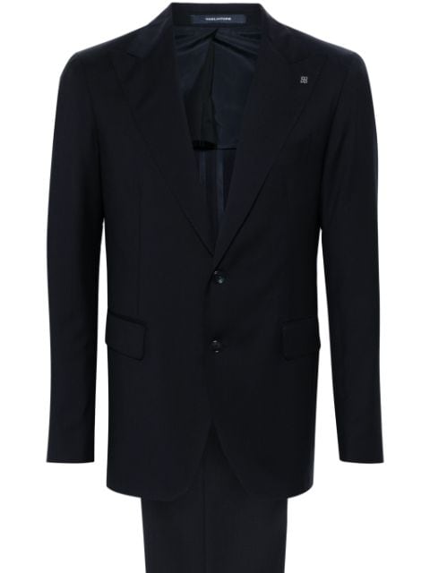 Tagliatore brooch-detail wool suit