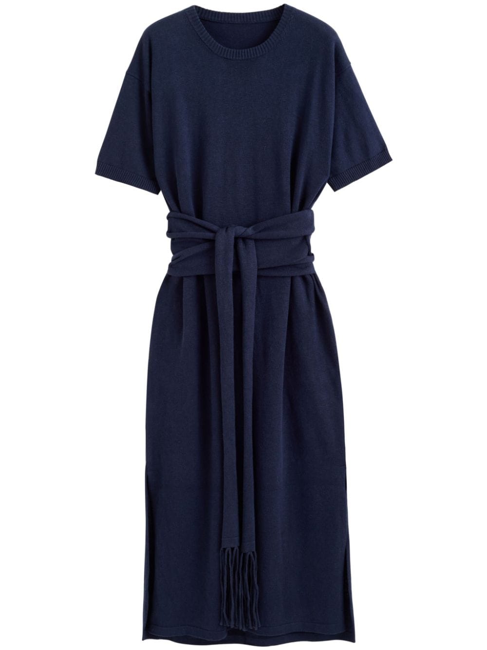 Shop Chinti & Parker Monaco Organic Cotton Midi Dress In Blue