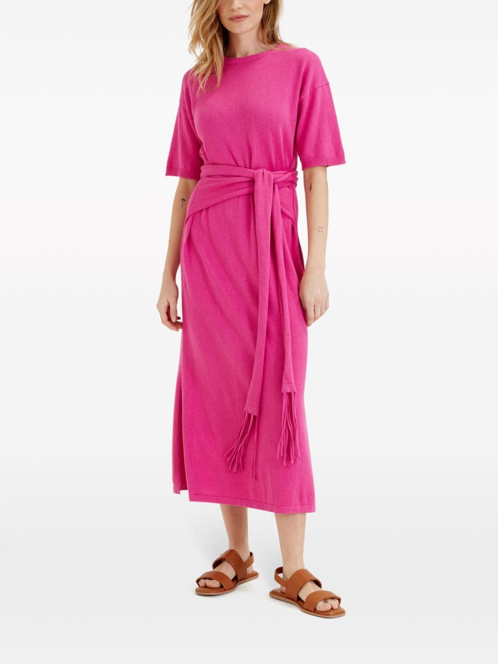 Chinti & Parker Monaco midi-jurk van biologisch katoen - Roze