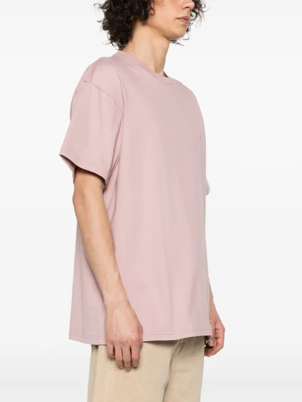 Tシャツ・カットソー Carhartt Pastel pink cotton S/S Chase t-shirt Pink Chase T-Shirt by Carhartt Work In Progress on Sale