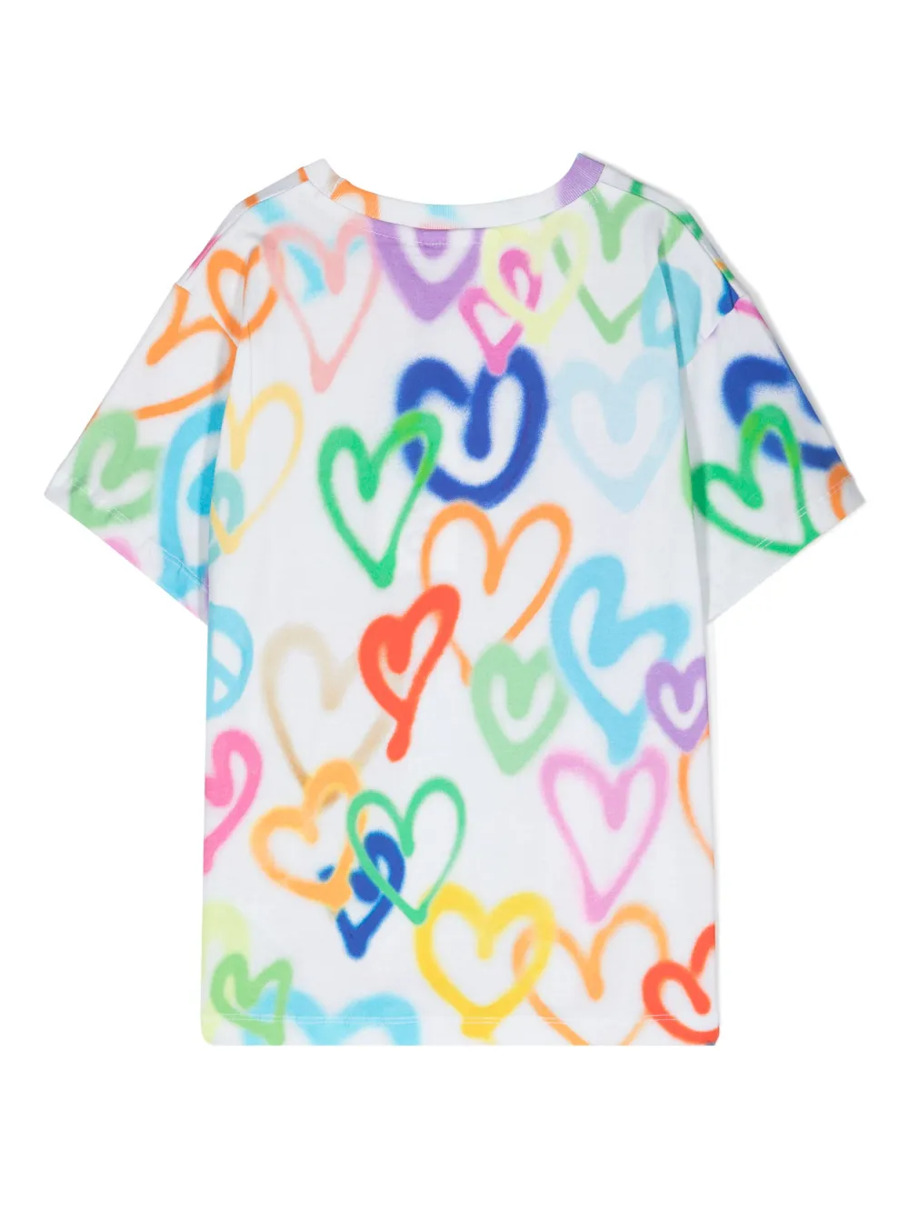 Shop Molo Heart-print Organic Cotton T-shirt In White