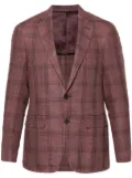 Canali single-breasted checked blazer - Pink
