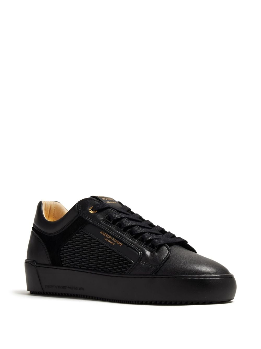 Shop Android Homme Venice Core Leather Sneakers In Black