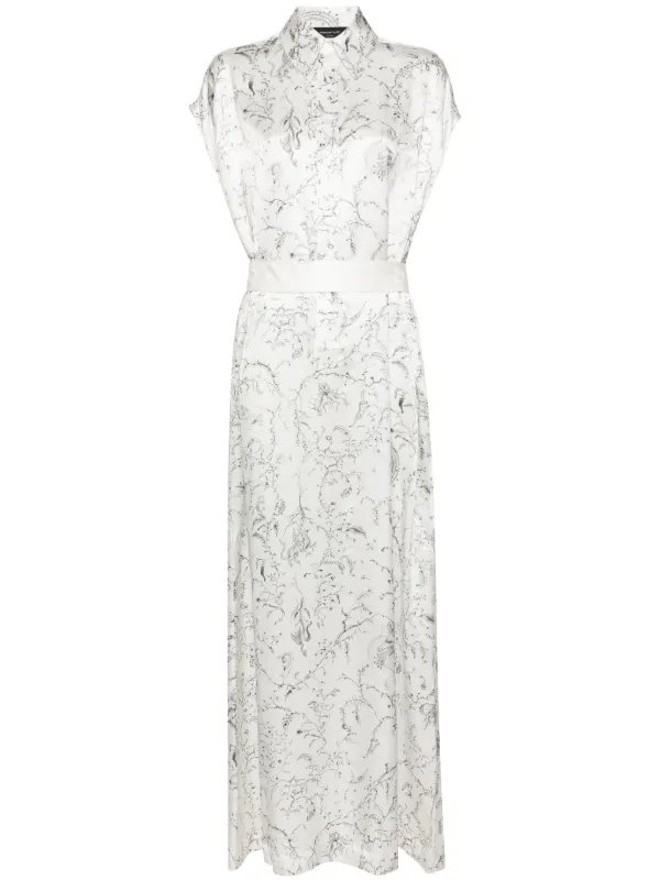 Fabiana Filippi グラフィック シルクシャツドレス | ホワイト
