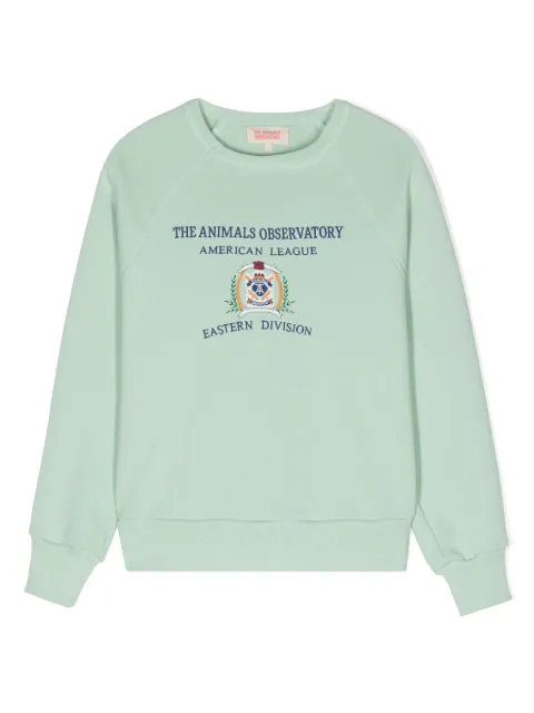 The Animals Observatory logo-embroidered cotton sweatshirt