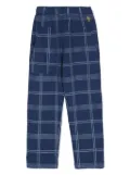 The Animals Observatory plaid-check straight trousers - Blue