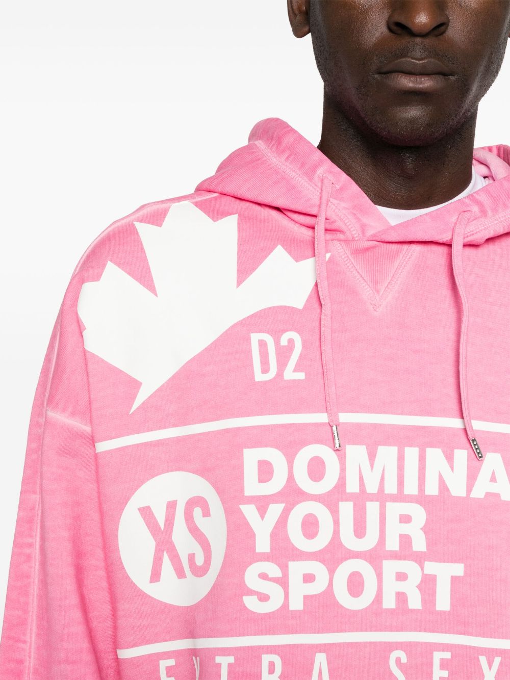 Dsquared2 Hoodie met logoprint Roze